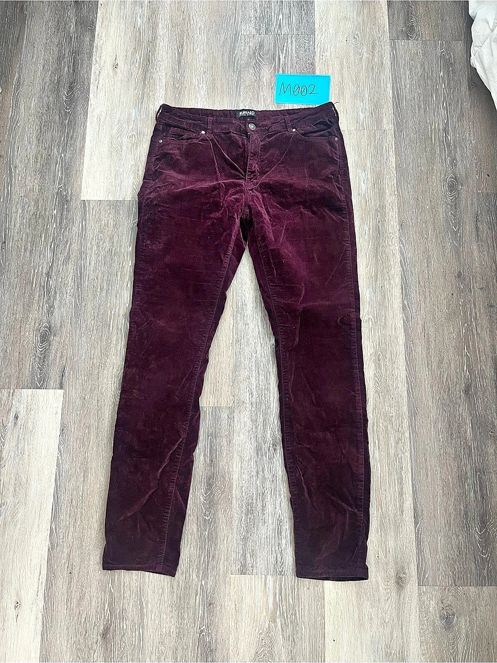 Buffalo David Bitton Womens Corduroy Pants Size 10/30 Burgundy Straight Stretch